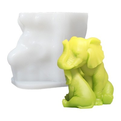 3D Elephant Silicone Moulds Plasters Molds Epoxy Resin Molds Casting Molds