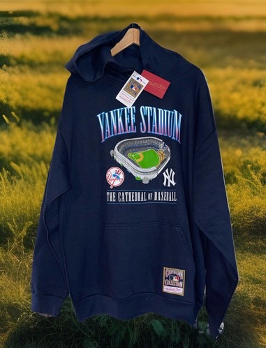 Mitchell & Ness Hoodie Sweatshirt Men L Yankee Stadium Cooperstown Collection