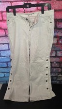 Peace Love World Jeans Womens 6P Stretch Denim Button Leg White