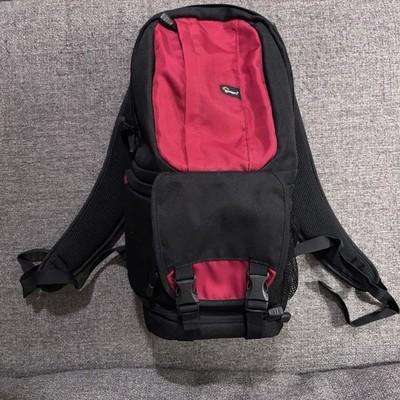 Lowepro Fastpack 100 Camera Bag Backpack - Black Red - Excellent Used Condition