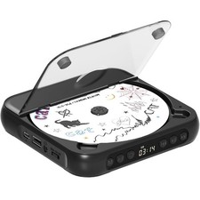 Portable CD Player w/Bluetooth KC-918 Rechargeable Dual Stereo Speakers Black