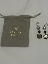 Kendra Scott Three 3 Stone Drop Dangle Earrings