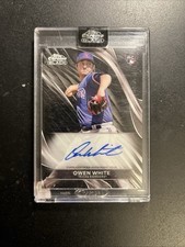 2024 Topps Chrome Black Owen White RC Auto #CBA-OW Texas Rangers