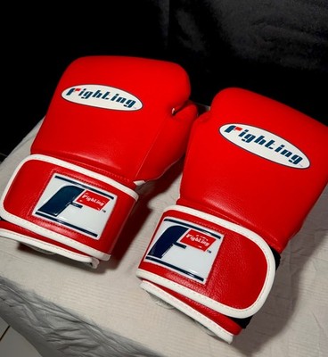 Fighting Fury Professional Training Boxing Gloves  12oz Red/White 
