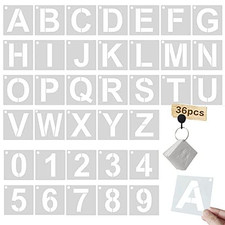 1 Inch Letter Stencils Kit, Alphabet Art Craft Stencils, Font Sizes:1