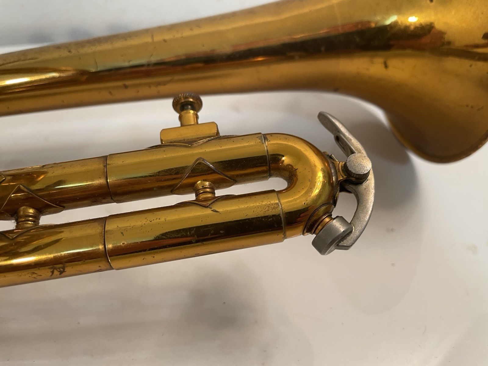 King Cleveland 602 USA Cornet Trumpet W/Mouthpiece #663560 1970’s Brass No Case