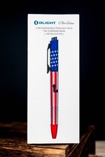 Discontinued Olight O Pen Glow Stars Stripes Limited Edition Penlight NEW