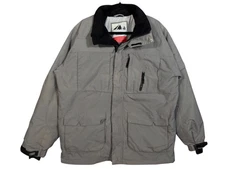 POLAR EDGE Men's Jacket Ski Coat Full Zip Gray Size XXL Silver Series Snow Skirt