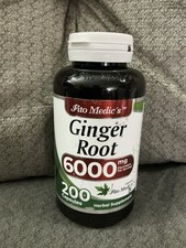 New Ginger Root, 6000mg Per Serving, Herbal Supplement, 200 Capsules