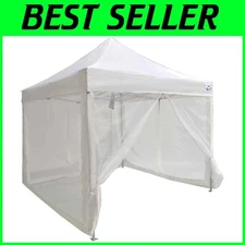 Screen Walls for 10'x10' Tent with Zippers - Quick Install & Secure Enclosure
