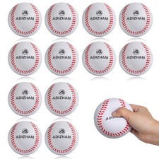 Foam Baseballs 12 Pack 9 Inch Soft Practice T Balls for Youth Beginners White