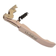 Vintage BEVERLY HILLS HOTEL & BUNGALOWS Pink Green Corkscrew Wine Bottle Opener