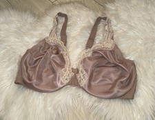 Olga 35061 Smooth Back Supreme Support Bra Lace Underwire Womens 38DD Beige