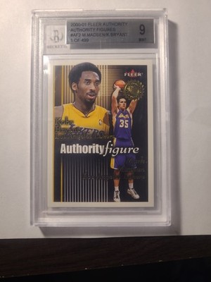 2000-01 Fleer Authority - Authority Figure Kobe Bryant, Mark Madsen  BGS 9  