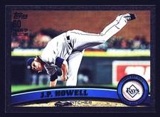 J.P. Howell Tampa Bay Rays 2011 Topps Update Black #US206 SN /60
