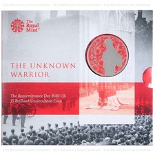 2020 Remembrance Day Five Pound Coloured Brilliant Uncirculated Mint Pack Coin