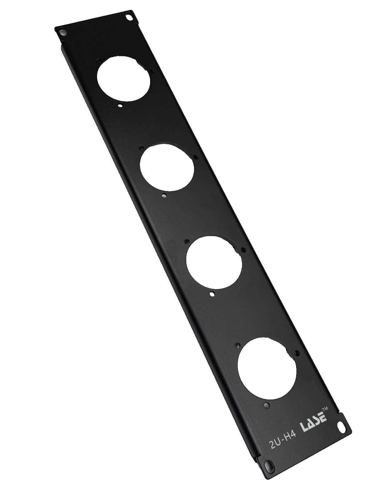 2U Space 12ga Heavy Rack Panel w/ 4 HUBBELL Flanged Twist Receptacle or ...