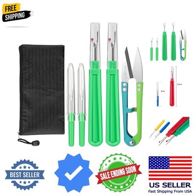 Seam Ripper and Thread Remover Kit,2 Big and 2 Small Sewing Stitch Cutter,1 U...