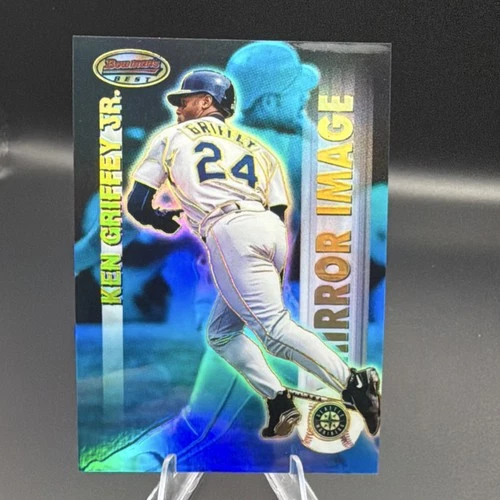 Bowman's Best 1999 Mirror Image Refractor Ken Griffey Jr. Ruben Mateo M2 2 Cards