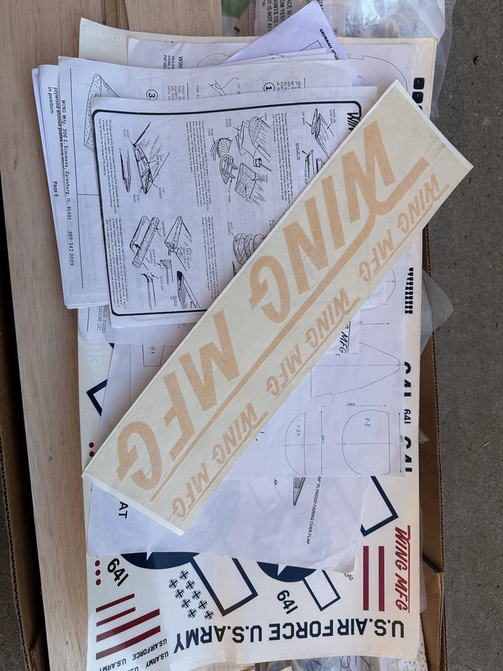 Grumman F6F Hellcat-60 size Warbird -Wing Mfg kit - Image 4 of 4