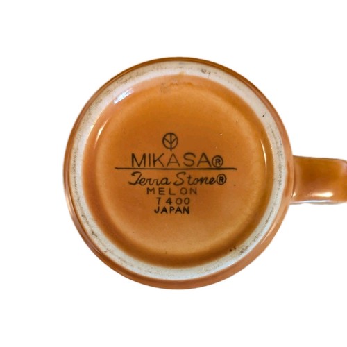VINTAGE MIKASA TERRA STONE MELON 7400 Kaffeetasse & Untertasse Set MCM Made in Japan - Bild 4 von 8