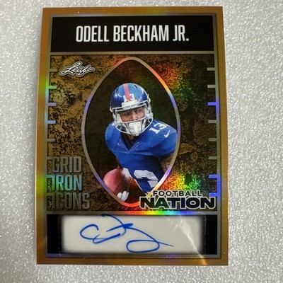 2025 Leaf Football Nation Gridiron Icons Black - ODELL BECKHAM JR. 1/1