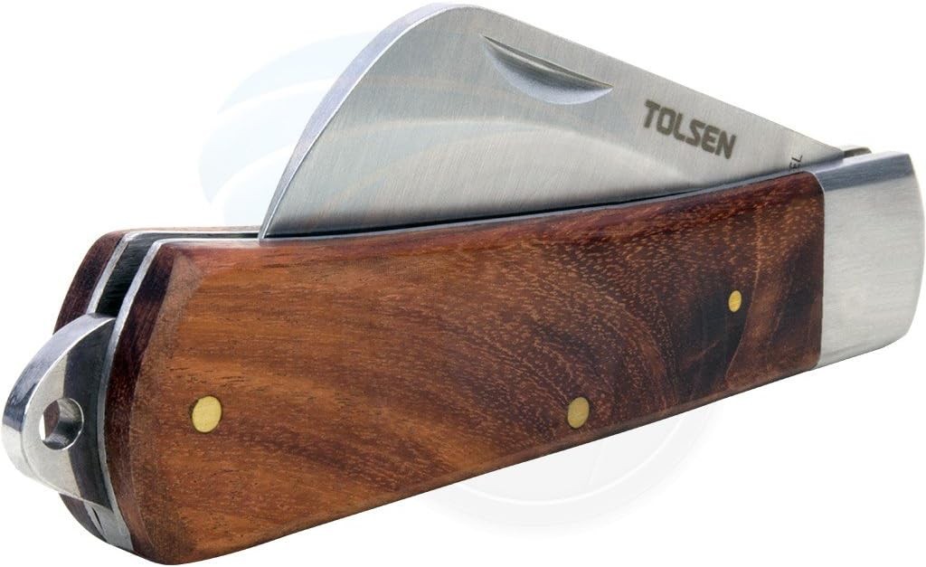 TOLSEN Electricians Pocket Cable Wire Stripper Skinning Stainless Steel 