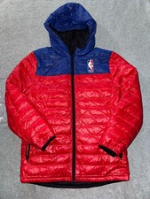 Red Double Dribble Reversible Packable Full-Zip Puffer Jacket Size Youth L