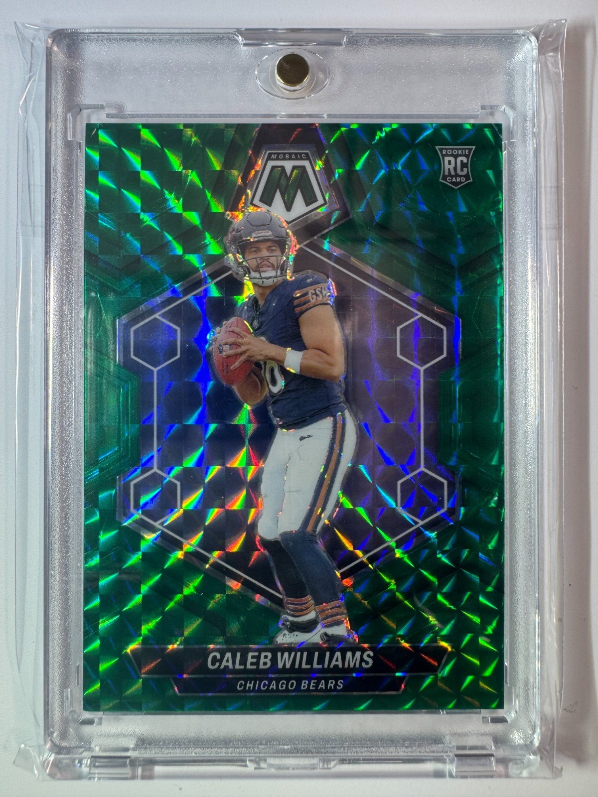2024 Panini Mosaic - Rookies Caleb Williams #301 Green Mosaic Prizm (RC)