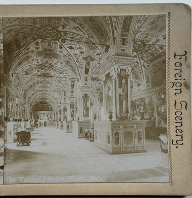 Vatican Library, Rome, Italy Foreign Scenery Architect Stereoview Webster Albee