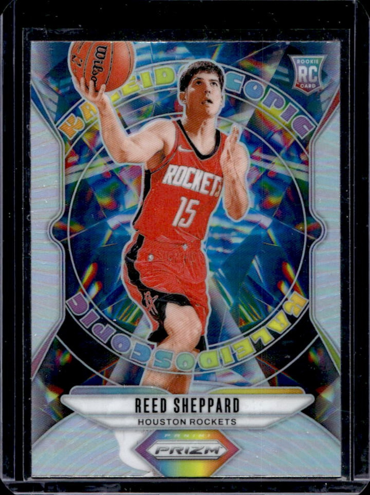 2024-25 Panini Prizm Reed Sheppard Kaleidoscopic RC Silver Rookie #24 Rockets