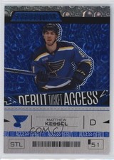 2023-24 Upper Deck Credentials Debut Ticket Access Blue /149 Matthew Kessel 1hs9