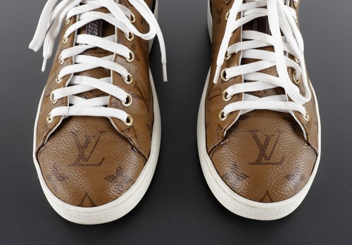 Women's Louis Vuitton Frontrow Size 37 Brown Monogram Canvas Sneakers - Picture 12 of 17