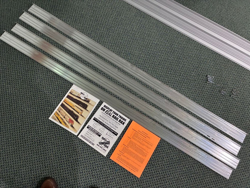 4 Original Vintage Railrax 6 ft x 2 5/8" Aluminum O Gauge Display Shelves