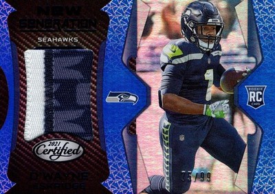 2021 Certified New Generation Jersey Mirror Blue 19 D'Wayne Eskridge Jersey99 FB