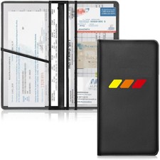 Leather Car Registration and Insurance Cards Holder, Vehicle Glove Car Organi...