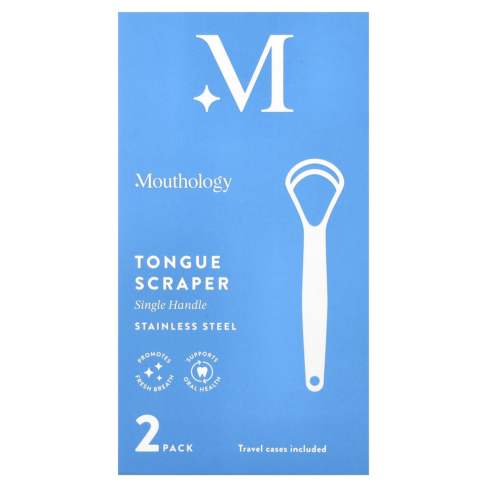 Скребки для языка из нержавеющей стали в дорожных футлярах 2 штуки 2890₽