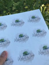 Full Color Circle Labels, 300 Custom Printed 2.5" Round Sticker, White Gloss