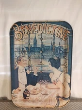 Large Vintage Massilly France Benedictine Serving Tray 19.5" x 13 3/4"