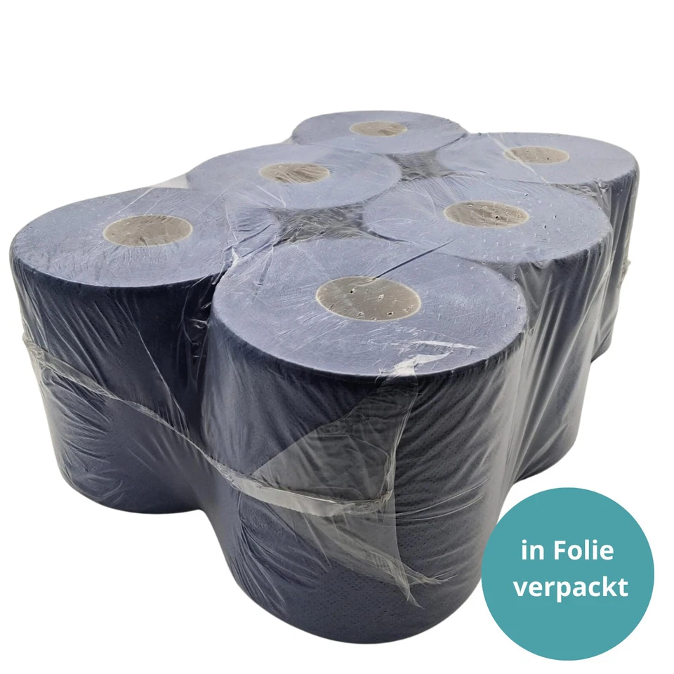 6x Putzrollen Putztuchrolle je 120 meter blau Putzpapier Papierrolle Werkstatt - Bild 2 von 4