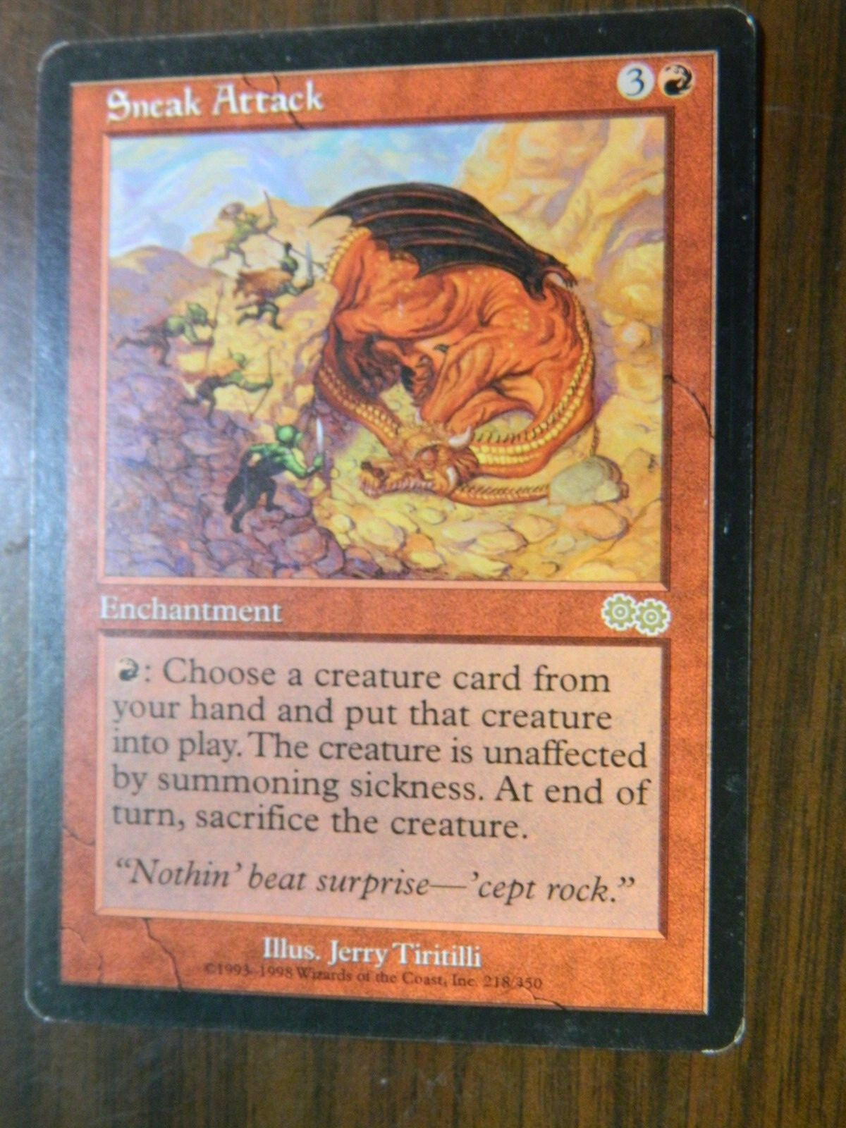 Mtg Magic The Gathering Urza's Saga Rare Sneak Attack LP - Excellent #2