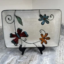 Serving Platter Ceramic Butterfly 8” X 12” Madison Gates