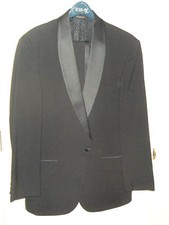 BILL BLASS ~ 100% PURE WOOL TUXEDO ~ measures 42L ~ made in USA ~ tux ~ l ~ long