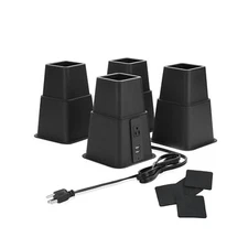 Heavy Duty Bed Risers with Power Outlet and USB, Adjustable 3, 5 or 8 Inch Be...