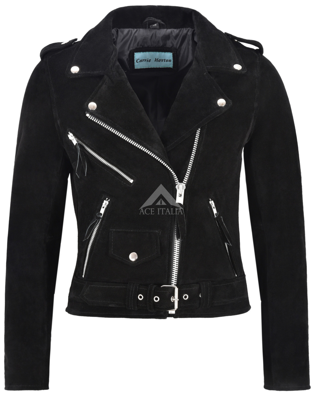 Ladies Biker Jacket BRANDO Fringes Tops Suede Leather Biker Jacket MBF