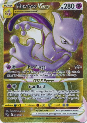 Mewtwo VSTAR 086/078 Secret Rare Pokemon GO Pokemon TCG