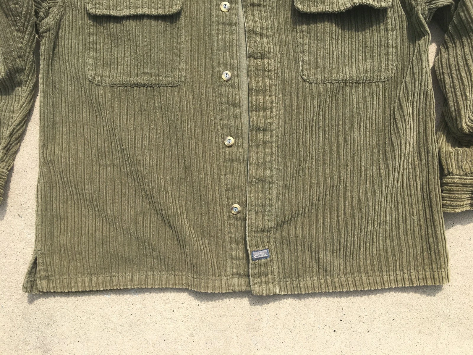VTG Quicksilver Jacket Men's Medium Salt Water Denim Corduroy 90s Grunge Skate - product detail image 2