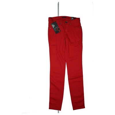 Sisley Paris Jegging Jeans Hose super skinny fit regular Waist W27 L30 Rot NEU 