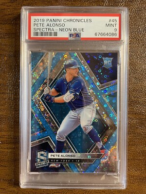 Alonso Rookie Blue 🔥2019 Panini Chronicles Spectra Neon Blue 97/99 Pete Alonso #45 Rookie ...