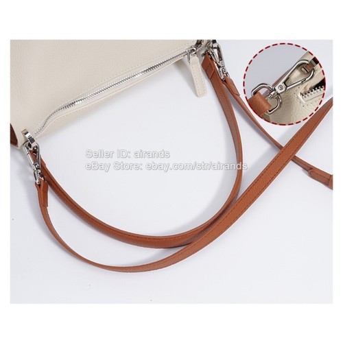 Elegante Bolso de Hombro de Cuero Blanco Grande para Mujer Trabajo Viaje Asa Superior Cartera - Imagen 11 de 23